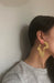 Large gold Africa earrings , huge gold hoops , big gold hoop earrings , chunky Africa map gold hoop earrings