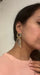 Large Gold clear earrings, chunky clear white and gold earrings, gold clear acrylic crystal earrings , bold statement earrings 3.75”