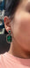 Dark Green earrings , tear drop forest green crystal Rhinestone rectangle Crystal Pageant green Earrings