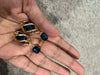 navy blue earrings , navy blue gold chandelier earring , dark blue wedding earring , navy crystal earrings , navy blue earrings