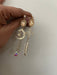 Long Aurora borealis earrings , gold iridescent earrings , mismatched earrings , big irregular gold earrings ,l