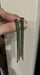 Large Green earrings crystal Rhinestone very long fringe Crystal Pageant oversized dark green emerald Earrings