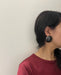 Large Big Black Earring round studs done retro statement huge bold chunky black studs Pierced Pageant Earrings