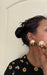 Big gold earrings , gold mirror studs large ,huge gold stud earring , dome gold ball round earrings , chunky gold studs statement