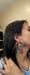 Large Silver africa earrings , africa map silver hoops , big silver hoop earrings , chunky shiny mirror silver hoop earrings
