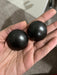 Large Big Black Earring round studs done retro statement huge bold chunky black studs Pierced Pageant Earrings