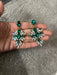 Long green earrings , green rhinestone earrings , green earrings , green gold earrings , green pageant prom earrings crystal
