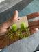 Light Green acrylic earrings , Lime green acrylic earrings , green chunky earrings ,