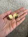 Big gold Stud earring , gold mirror studs large , round earrings , chunky gold studs statement