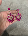 Pink rhinestone earring , long magenta fuchsia earrings , big dark pink crystal earring , large bright pink earring
