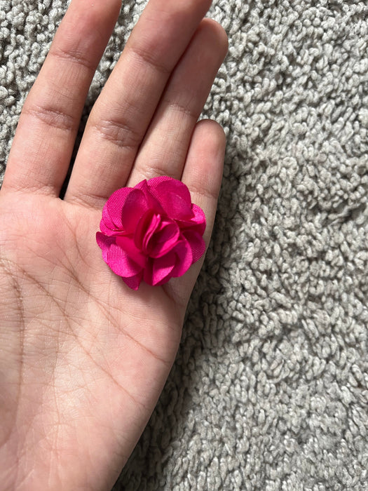 Fuchsia flower earring , pink flower studs , rose studs , dark pink flower earrings petal