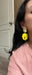 Yellow earrings , yellow flower earrings , yellow petal earrings , acrylic yellow earrings , yellow rose petal earring