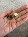 Big gold Stud earring , gold mirror studs large , round earrings , chunky gold studs statement