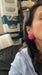 Fuchsia earrings big studs , large round studs fuchsia earrings , big pink statement some earrings chunky giant bright