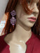 Lavender Purple Crystal earrings , long large lavender teardrop earring purple earrings , big light purple wedding earrings lilac