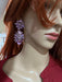 Lavender Purple Crystal earrings , long large lavender teardrop earring purple earrings , big light purple wedding earrings lilac