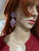 Lavender Purple Crystal earrings , long large lavender teardrop earring purple earrings , big light purple wedding earrings lilac