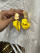 Yellow earrings , yellow flower earrings , yellow petal earrings , acrylic yellow earrings , yellow rose petal earring