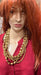 Chunky gold necklace, gold multilayered necklace gold statement necklace, big oversized gold necklace bronze brown