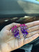Purple pink earrings , large stud purple earrings , large pink purple fuchsia lavender earrings , rainbow earrings. , large purple