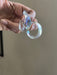 Chunky Clear Acrylic hoop earrings , long clear white earrings , ice large holographic hoop earrings , iridescent acrylic earrings , white