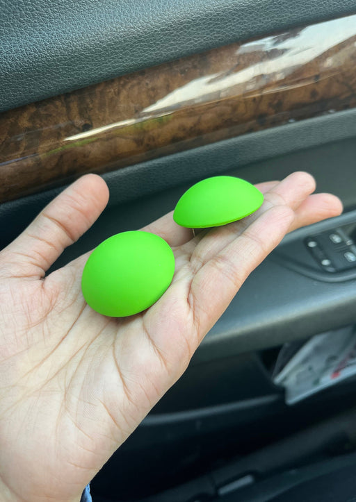 Lime Green earrings , big Light green earrings , neon green Stud chunky earrings ,statement bright green earring