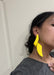 Yellow Chunky earrings, large bold yellow earrings, yellow abstract earrings, yellow statement big earrings