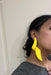 Yellow Chunky earrings, large bold yellow earrings, yellow abstract earrings, yellow statement big earrings