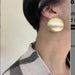 Large gold studs earrings , gold studs large , huge gold stud earring , round gold earrings , chunky gold studs brushed metal