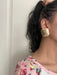 Big gold earrings square , gold studs large brushed metal earring , gold stud earring , retro gold earrings , chunky gold studs big
