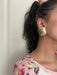Big gold earrings square , gold studs large brushed metal earring , gold stud earring , retro gold earrings , chunky gold studs big
