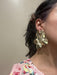 Big gold statement earrings , gold studs large , huge gold stud earring , abstract gold earrings , chunky gold studs bold