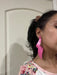 Mauve pink earrings big , large orchid color bold earrings , big pink statement earrings chunky giant tea pink