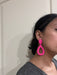 Hot pink earrings big , large fuchsia earrings , big pink statement earrings chunky teardrop bold bright
