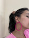 Hot pink hoops , big fuchsia hoop earrings , large pink hoops , big neon pink hoop earrings fuchsia , hoops 3 inch