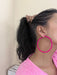 Hot pink hoops , big fuchsia hoop earrings , large pink hoops , big neon pink hoop earrings fuchsia , hoops 3 inch