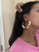 Large gold hoop earrings , huge gold hoops , big gold hoop earrings , chunky gold hoop earrings