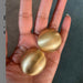 Big gold dome earrings , gold studs large , huge gold stud earring , round gold earrings , chunky gold studs