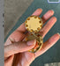 Large gold studs earrings , gold studs large , huge gold stud earring , round gold earrings , chunky gold studs brushed metal