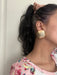 Big gold earrings square , gold studs large brushed metal earring , gold stud earring , retro gold earrings , chunky gold studs big