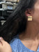 Big gold earrings square , gold studs large brushed metal earring , gold stud earring , retro gold earrings , chunky gold studs big