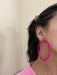 Hot pink hoops , big fuchsia hoop earrings , large pink hoops , big neon pink hoop earrings fuchsia , hoops 3 inch