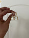 Clear and gold earrings , transparent drop square clear earrings , glass earrings , party golden earring , wedding earrings