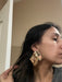 Big gold statement earrings ,abstract gold studs large , huge gold stud earring , abstract gold earrings , chunky gold studs bold