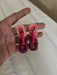 pink acrylic earrings , Big pink chain earring , fuchsia earrings , fuchsia acrylic chain earrings , chunky pink earrings , statement