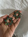 Large green earrings stud Sunburst crystal Rhinestone Round Crystal Pageant ab iridescent Vitrail studs big Earrings 1.75 inch