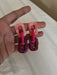 pink acrylic earrings , Big pink chain earring , fuchsia earrings , fuchsia acrylic chain earrings , chunky pink earrings , statement