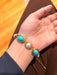 Golden bracelet, blue Vintage style bracelet , statement bracelet , gold bracelet , bracelet gold tone chunky