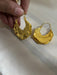 Chunky gold hoops , big vintage style gold earring , chunky gold earring , geometric gold earring ,